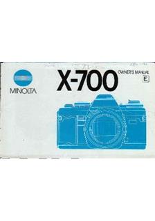 Minolta X 700 manual. Camera Instructions.